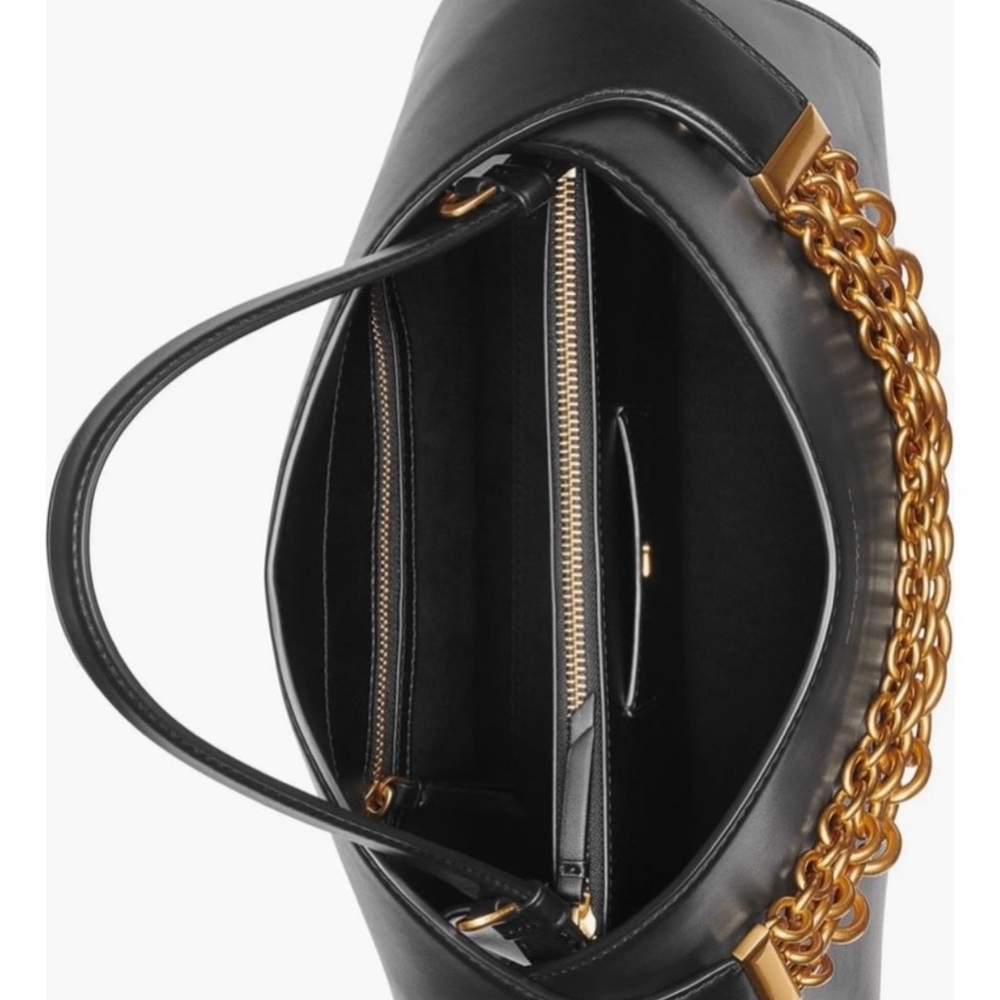 Donna Karan Black Shoulder Bag with Gold Chain - Picture 3 of 3